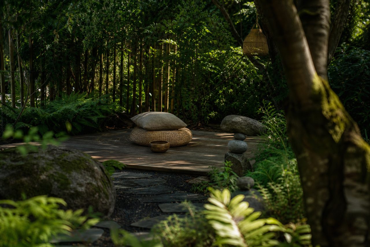 Comment aménager un coin de méditation dans un jardin ombragé ?