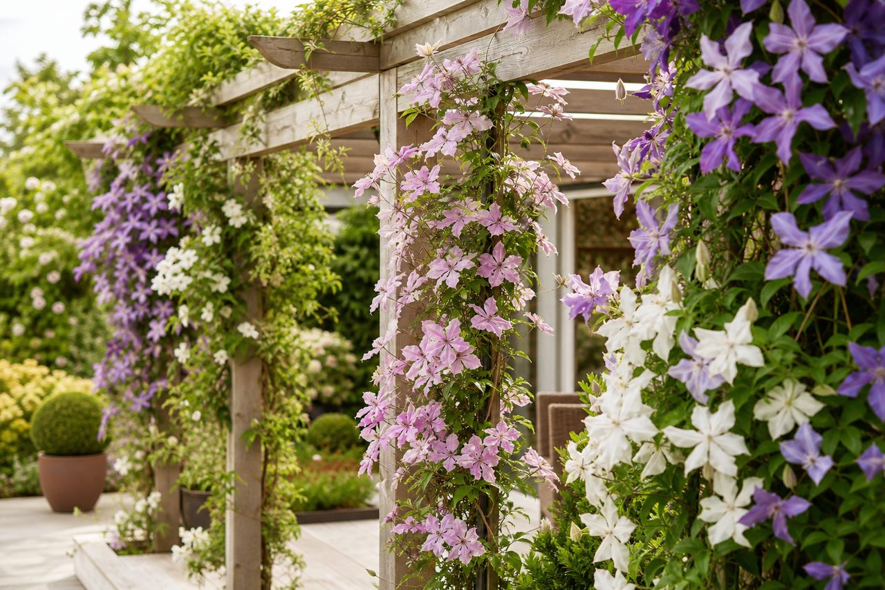 Comment choisir la meilleure clématite pour votre pergola ?