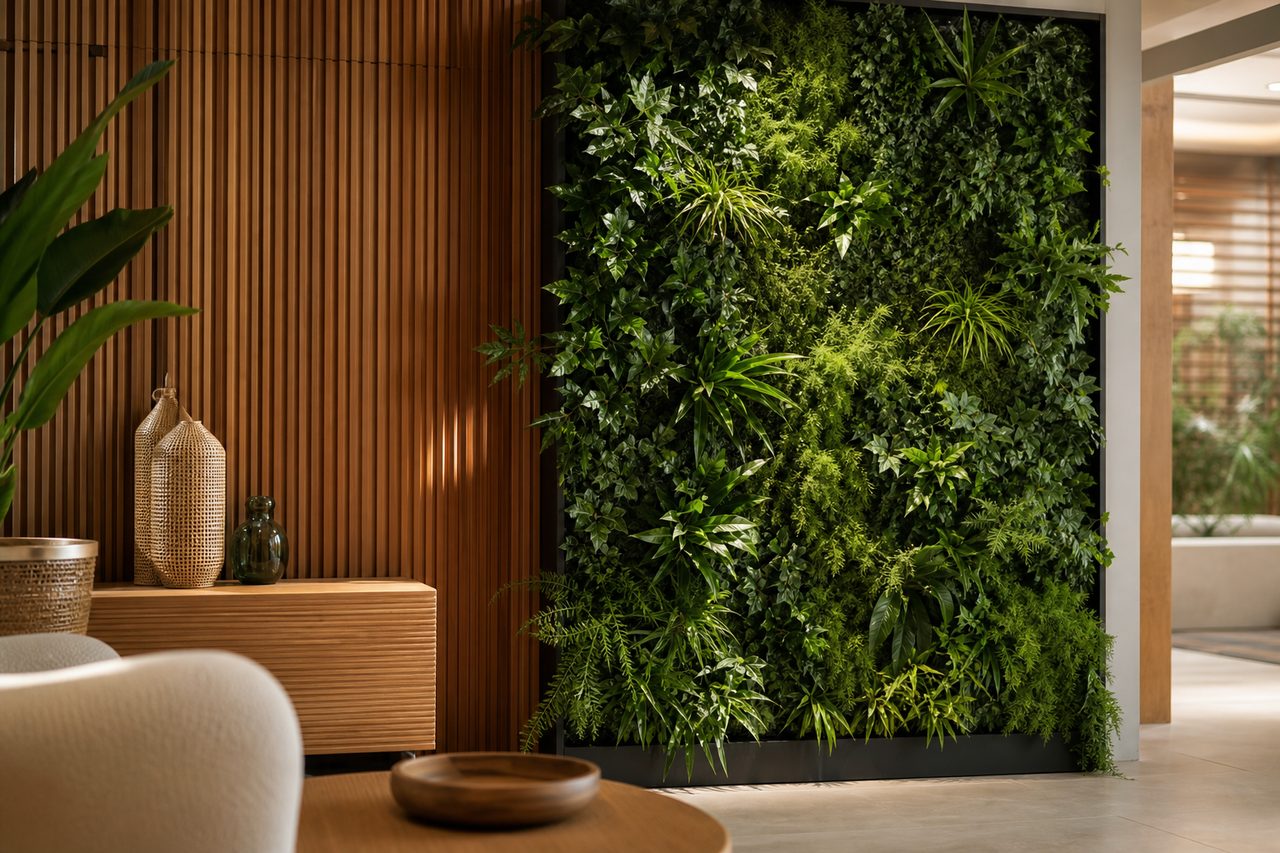 Comment réaliser un mur végétal d’intérieur sans entretien ?