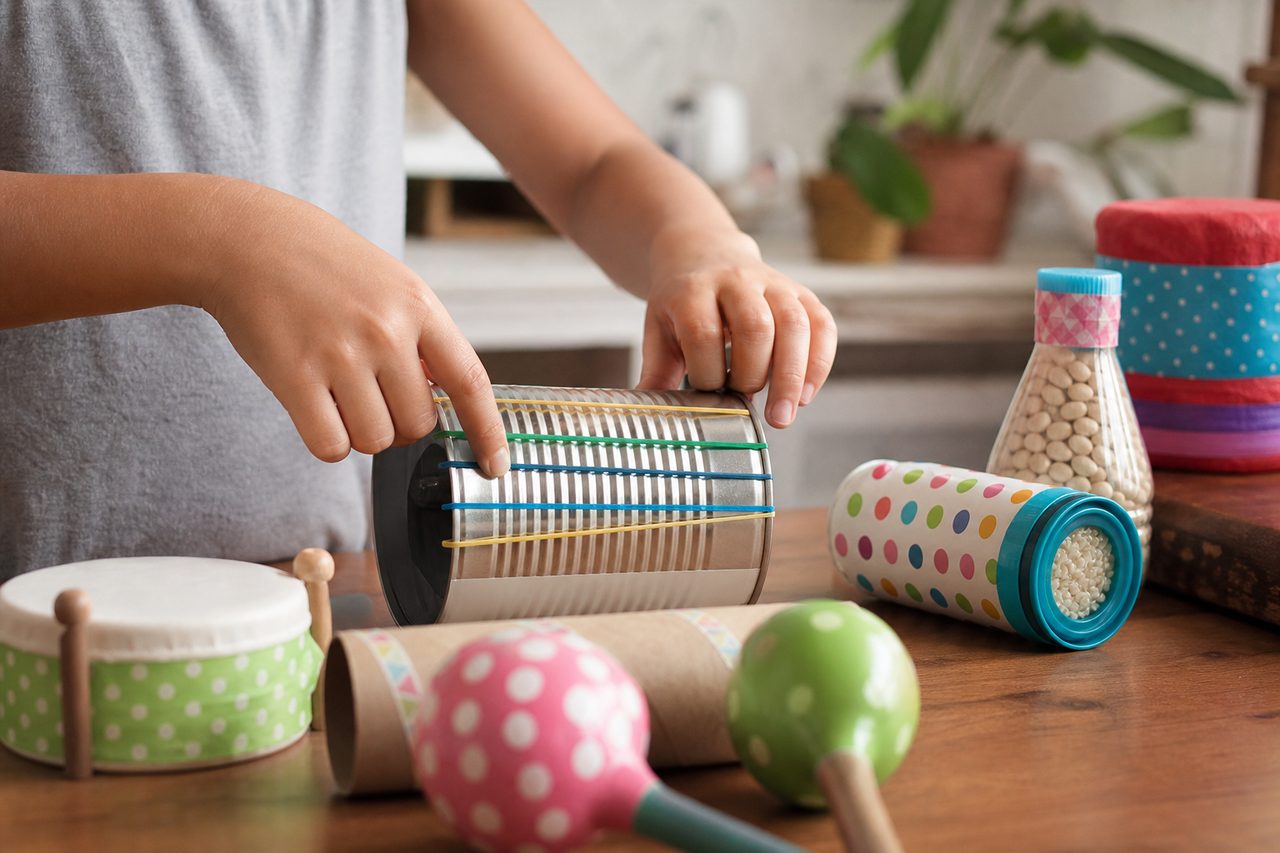 Guide pour fabriquer des instruments de musique pour enfants à partir d’objets du quotidien ?