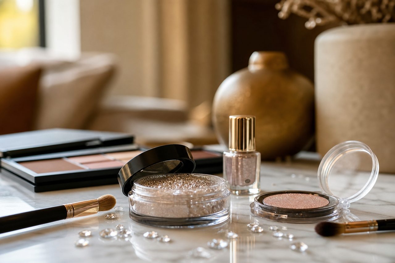 Illuminez votre look avec le maquillage tendance à effet strass et diamant