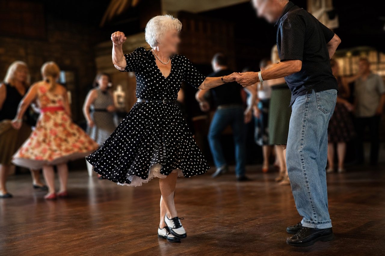 Mamie qui danse le rock: découvrez son incroyable talent sur la piste