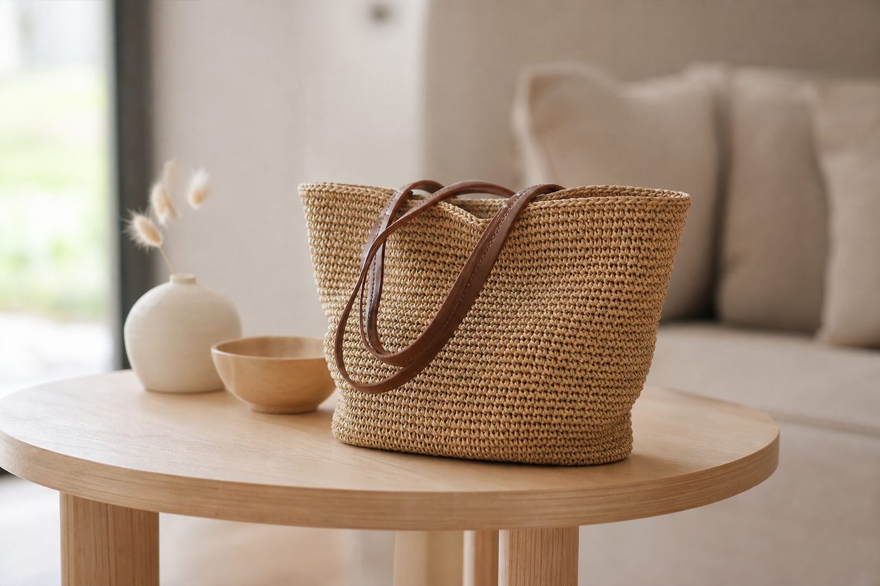 Sac en osier ultra léger : Sac en osier ultra léger à emporter partout sans effort